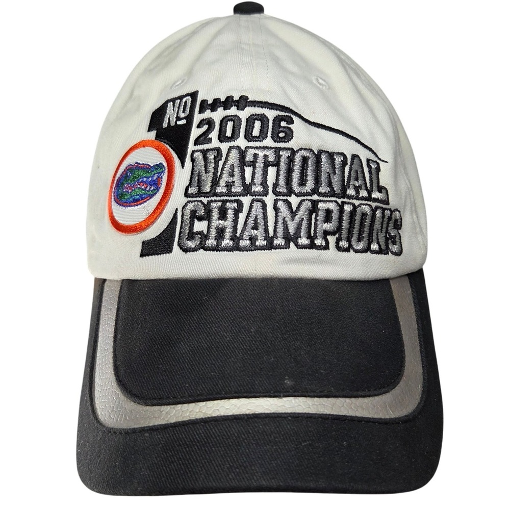 Florida Gators‎ Nike 2006 National Champions White Black Fitted Hat Cap *READ